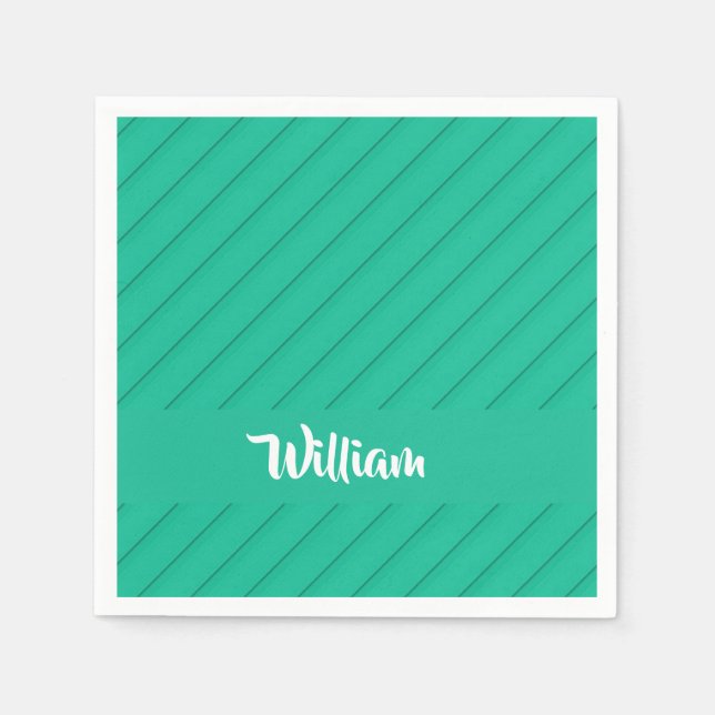 Anpassad grönt, diagonal, texturerad plast pappersservett (Framsidan)