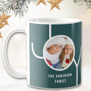 Anpassad Grönt för julfoto Kaffemugg