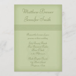 Anpassad Grönt Inbjudan till Irish Celtic Knot Wed