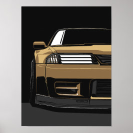 Anpassad GTR R32 främre konst Poster