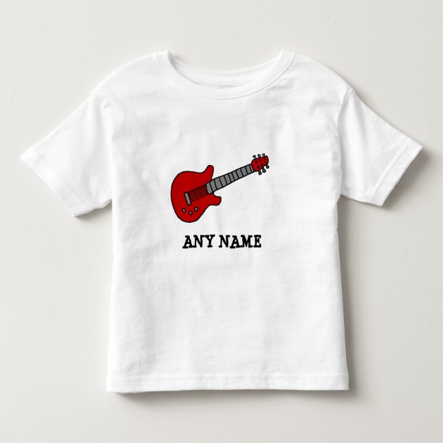 Anpassad Guitar Shirt för pojkar eller flickor Tee Shirt (Framsida)