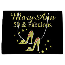 ANPASSAD GULD 50 & FABULOUS SHOE QUEEN GIFT BAG