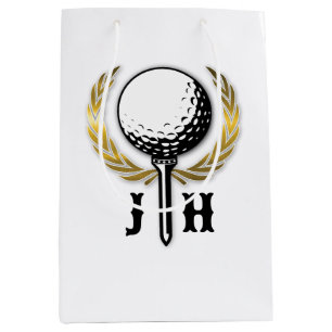 Anpassad guldfärgad golfmonogramdesign