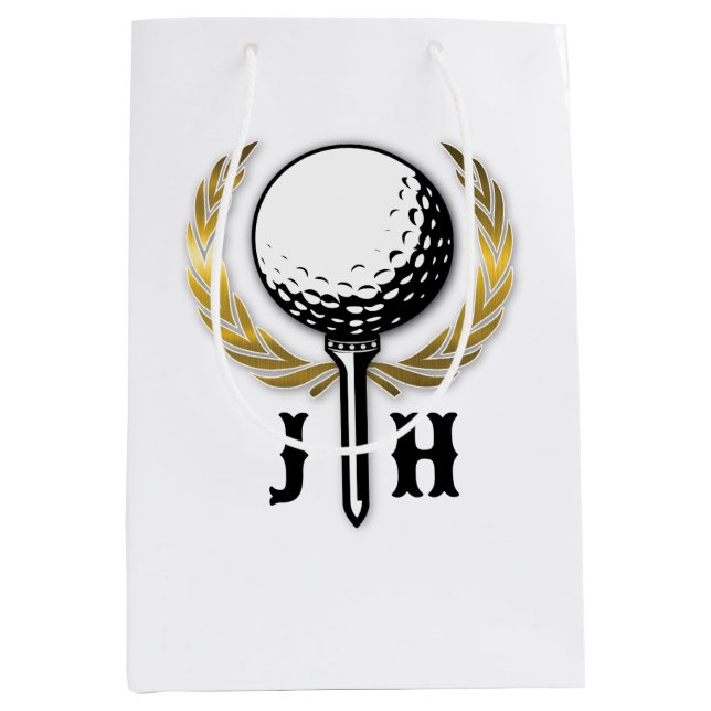 Anpassad guldfärgad golfmonogramdesign (Framsidan)