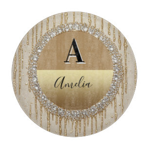 Anpassad guldförgylld monogrampresent för bröllop
