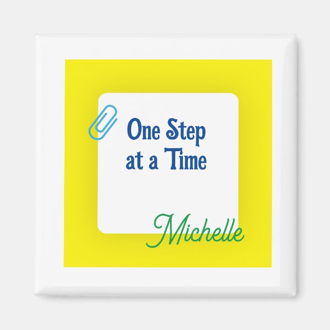 Anpassad Gult Magnet (Framsidan)