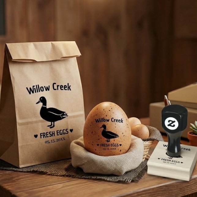 Anpassad gummistämpel för Farm Duck Egg för bakgår Stämpel (Skapare uppladdad)