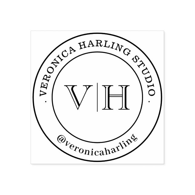 Anpassad gummistämpel – Stor logotyp stämpel Handg (Tryck)