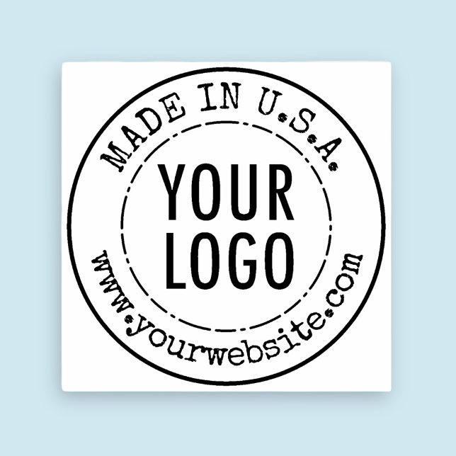 Anpassad gummistämpel tillverkad i ursprungslandet stämpel (MISOOK Round Made in USA Logo Stamp)