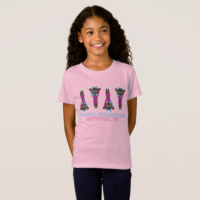 Anpassad Gymnastics Academy Tumbling Gym Gymnast Tee Shirt (Hel framsida)