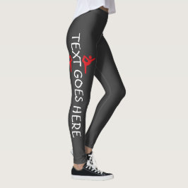 Anpassad gymnastiknamn design över grått leggings