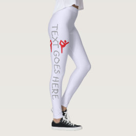 Anpassad gymnastiknamn design över lavendel leggings
