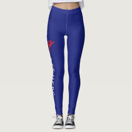 Anpassad gymnastiknamn design över marinblå leggings