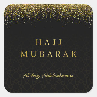 Anpassad Hajj Mubarak-design Fyrkantigt Klistermärke