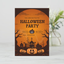 Anpassad Halloween-festinkludningskort Pumpa
