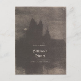 Anpassad Halloween-festinvitation med vintagefoto Vykort