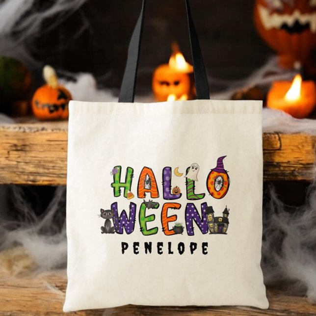 Anpassad Halloween godispåse / Färgrik Halloween Tygkasse (Skapare uppladdad)