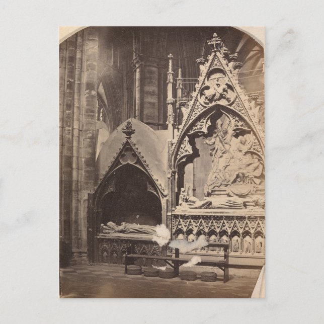 Anpassad Halloween-inbjudan för antika gravar Vykort (Framsida)