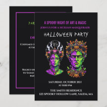 Anpassad Halloween-inbjudan Frankenstein Pop Art