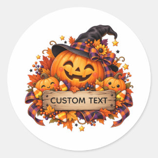 Anpassad halloween-pumpa-dekal runt klistermärke