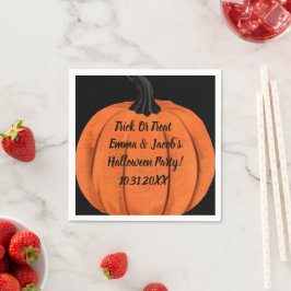 Anpassad Halloween-pumpadesignfest Pappersservett