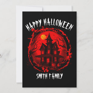 ANPASSAD HALLOWEEN SPÖKHUS FAMILJEFEST INBJUDNINGAR