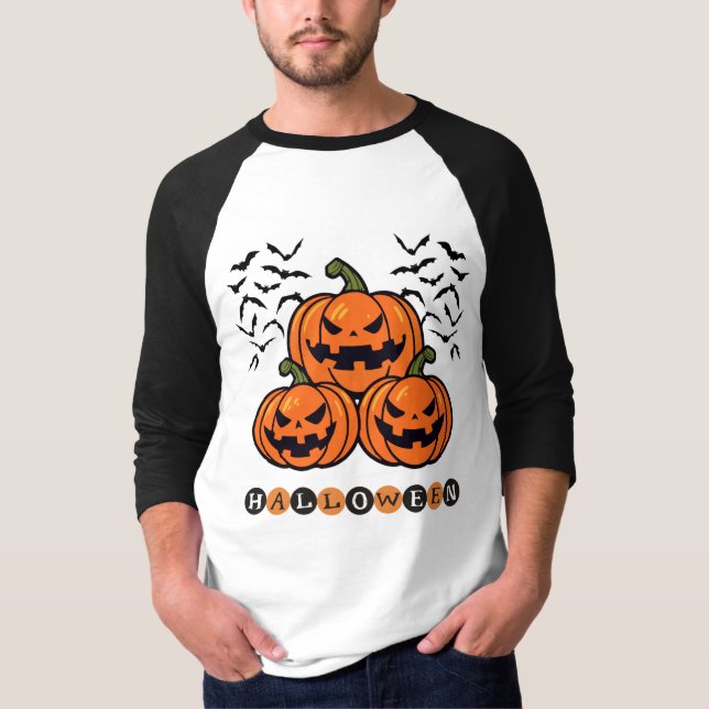 Anpassad Halloween T-Shirt-design i Z Store T Shirt (Framsida)