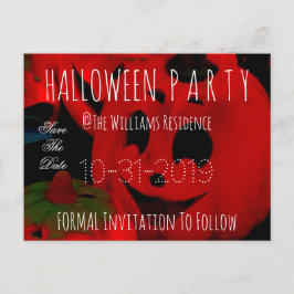 Anpassad Halloweenfest Spar Datum Pumpa Meddelande Vykort