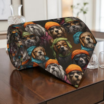 Anpassad halsduk med hundmotiv