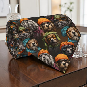 Anpassad halsduk med hundmotiv slips