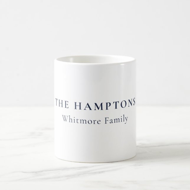 Anpassad Hamptons New York Priddy Kustpresent Kaffemugg (Center)