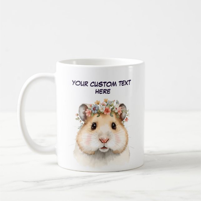 Anpassad Hamster-meddelande Kaffemugg (Vänster)