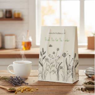 Anpassad Handritad Botanisk Tacksamt Presentpåse