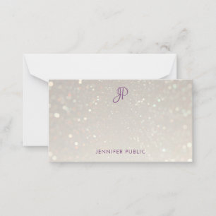 Anpassad handskriven monogram enkel personlig anteckningskort