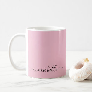 Anpassad Handskriven Text Namn Färg Rosenskär Kaffemugg