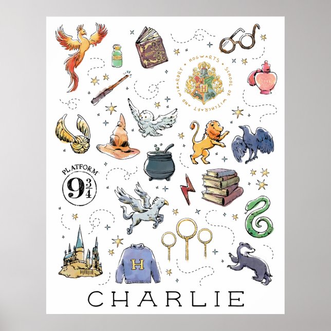 Anpassad | HARRY POTTER™-ikoner Poster (Framsidan)