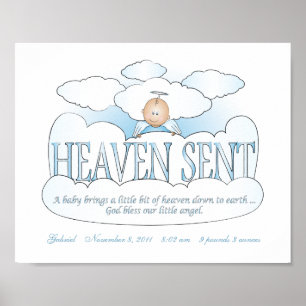 Anpassad Heaven Sent Angel Pojkrum Väggkonst