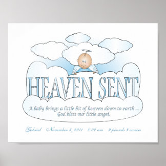 Anpassad Heaven Sent Angel Pojkrum Väggkonst