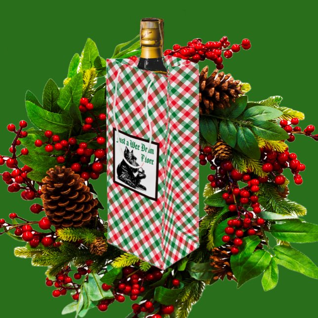 Anpassad Helgdag Scottish Terrier (Put their favorite Scotch in this customizable wine bag! Edit the text if you'd like.)