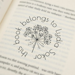 Anpassad hembibliotek självfärgande stämpel