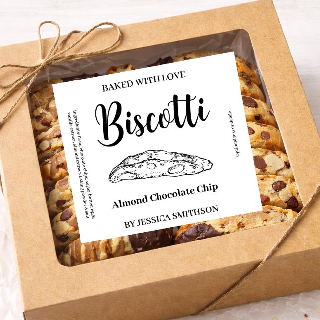Anpassad hemlagad etikett BIS001cp för Biscotti (Skapare uppladdad)