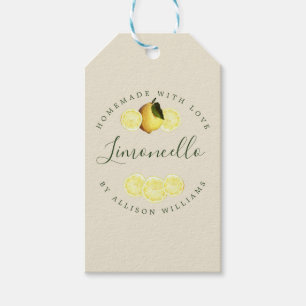 Anpassad Hemmagjord Limoncello Antik Vit Presentetikett