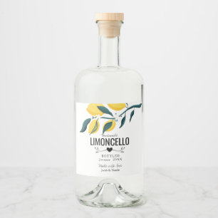 anpassad hemmagjord limoncello bröllopspresent spr spritflaskor etikett
