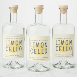 Anpassad Hemmagjord Limoncello Etikett