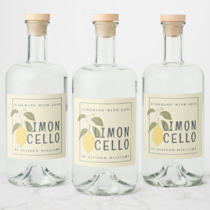 Anpassad Hemmagjord Limoncello Etikett
