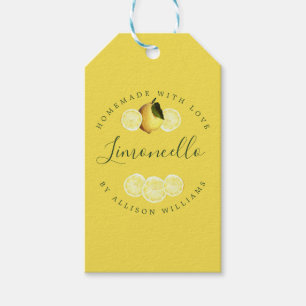 Anpassad Hemmagjord Limoncello Gul Presentetikett