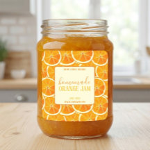 Anpassad hemmagjord orange sylt etikett