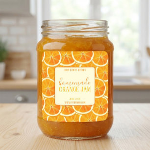 Anpassad hemmagjord orange sylt etikett
