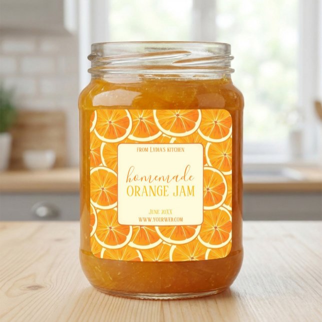 Anpassad hemmagjord orange sylt etikett (Skapare uppladdad)