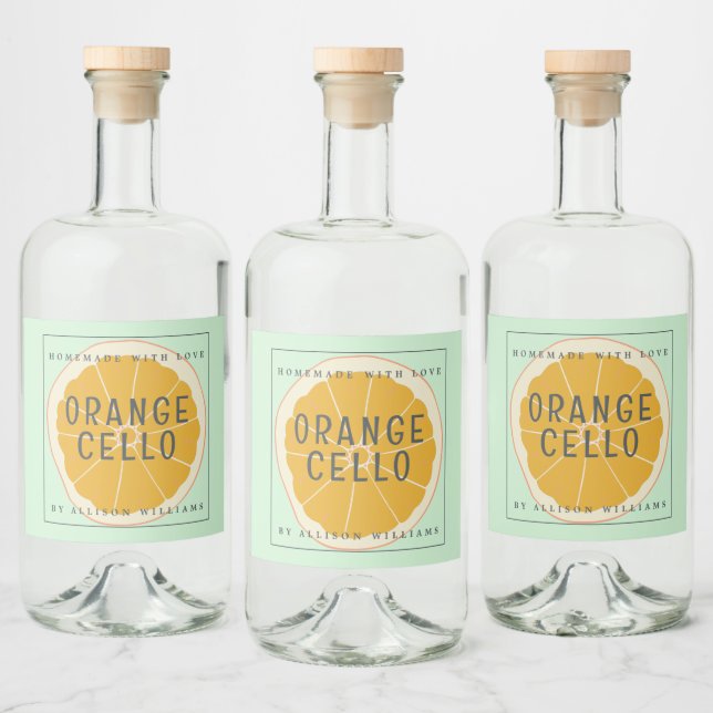 Anpassad Hemmagjord Orangecello Etikett (Flaskor)